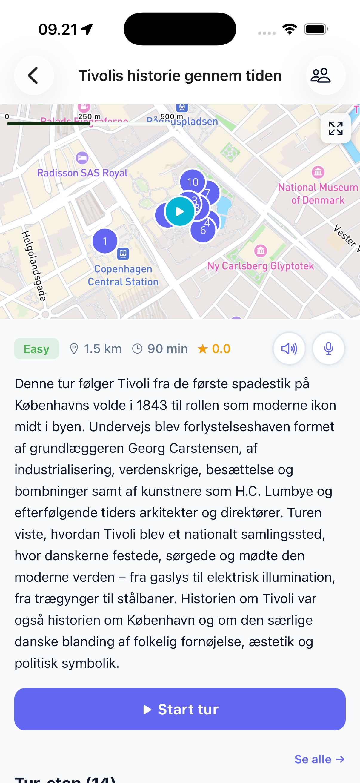 Hiscovery app med historisk guideindhold