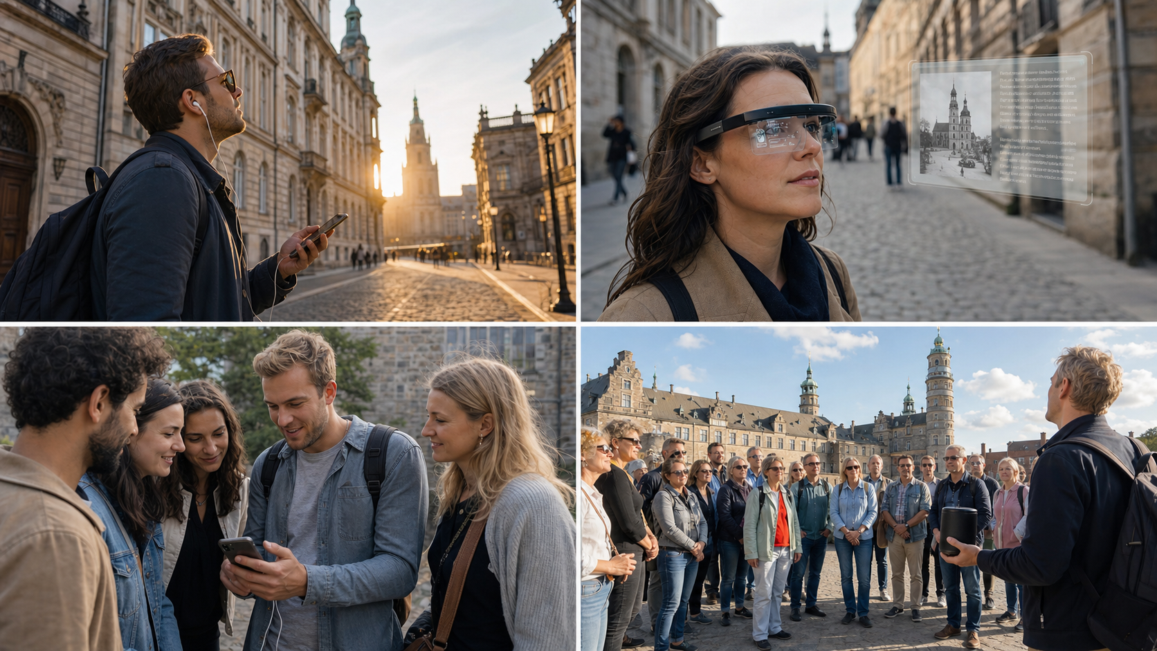 Byvandring, historiske steder og grupper på guidet tur